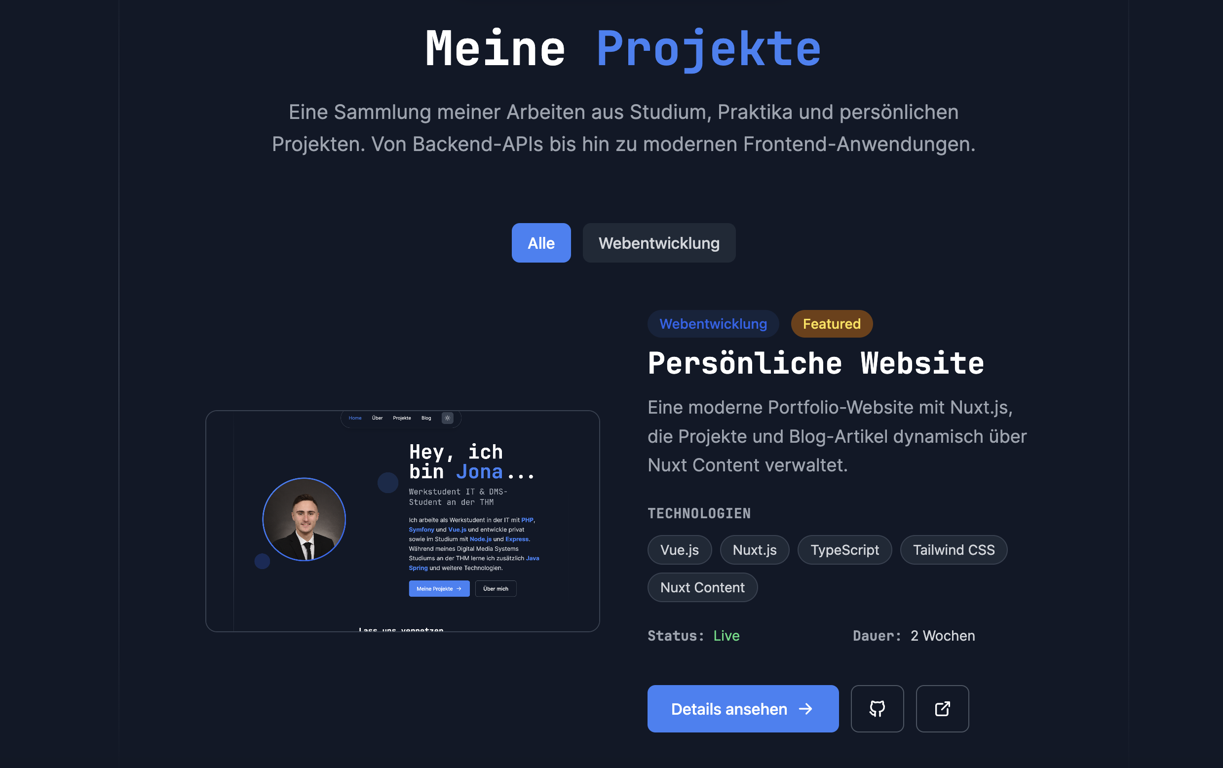 Portfolio-Übersicht